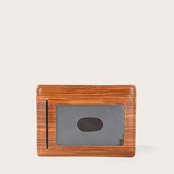 

Wood Grain Card Holder, Brown