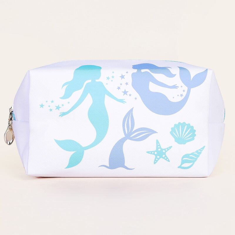 

Cartoon Mermaid Tail Square Makeup Bag, Multicolor