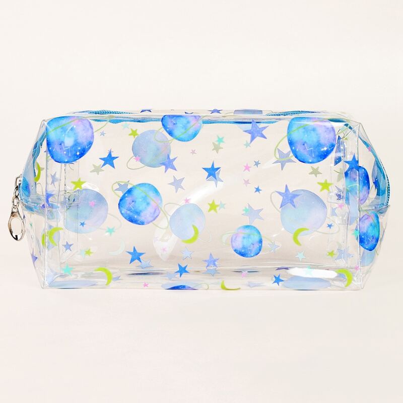 

Planet Clear Square Makeup Bag, Multicolor