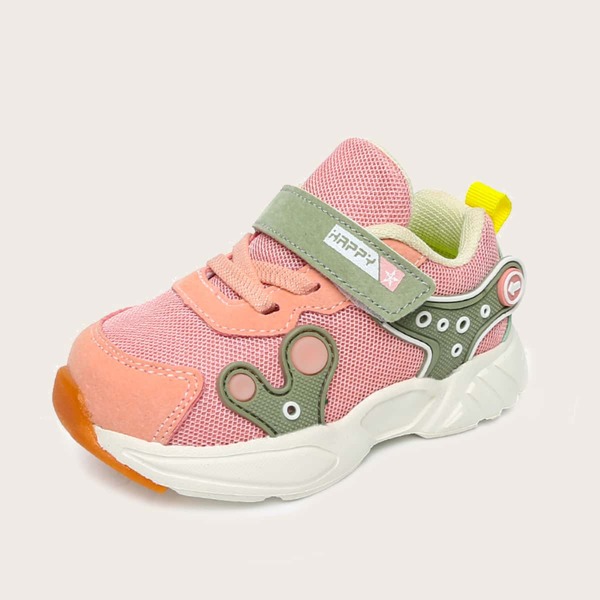 

Toddler Girls Color Block Velcro Strap Sneakers, Pink