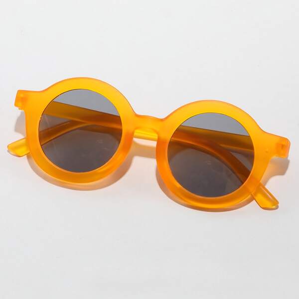 

Toddler Kids Round Frame Sunglasses, Orange