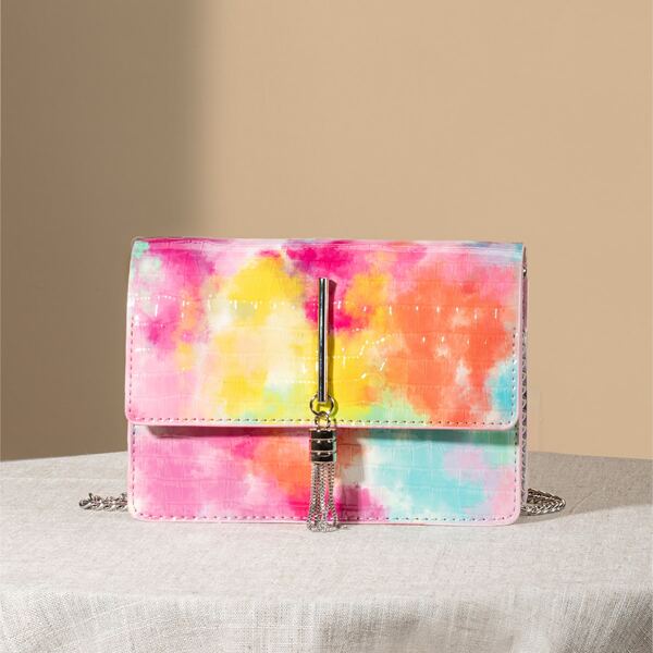 

Tie Dye Chain Bag, Multicolor