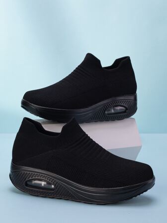 Fall/Winter Women's Cushioned Breathable Casual Thick-Soled Sneakers