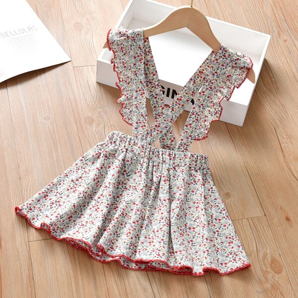 

Toddler Girls Ditsy Floral Criss Cross Suspender Dress, Multicolor