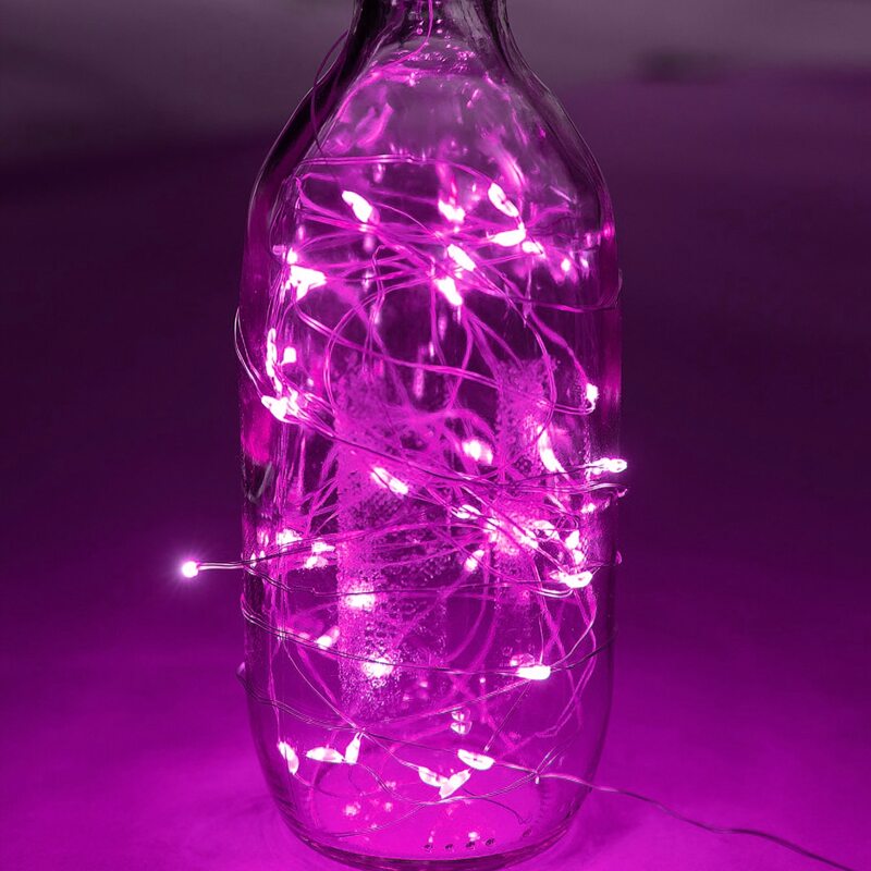

1pc 5m String Light With 50pcs Bulb, Purple