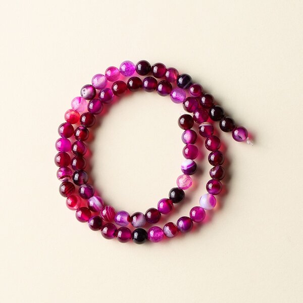 

Round Beaded DIY Jewelry Accessory, Red violet