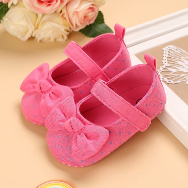 

Baby Girl Bow Decor Flats, Hot pink