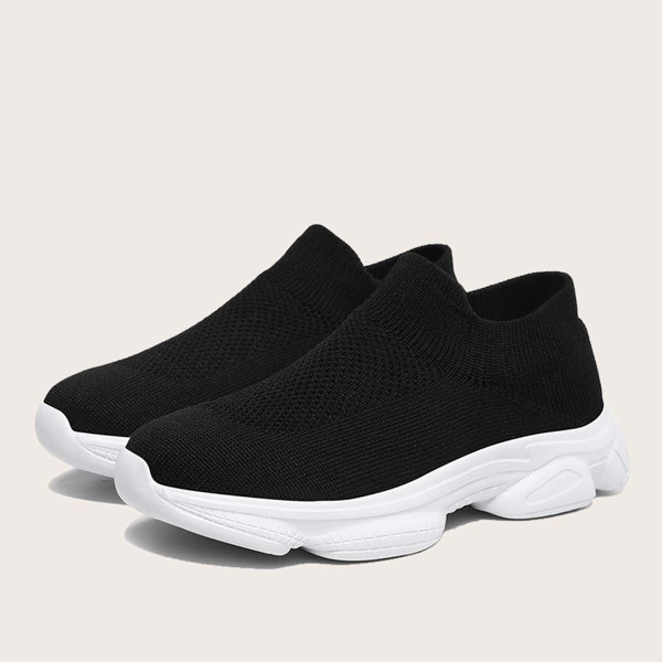 

Boys Slip On Running Shoes, Black