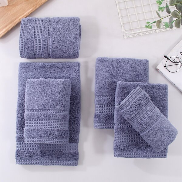 

1pc Solid Color Face Towel, Blue