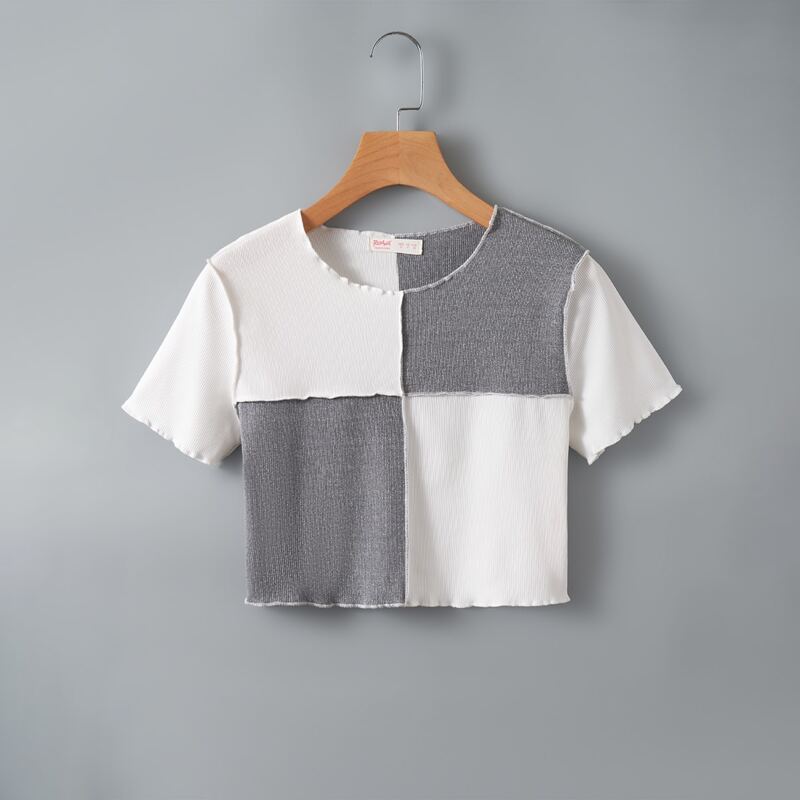 

Colorblock Ribbed Tee, Multicolor