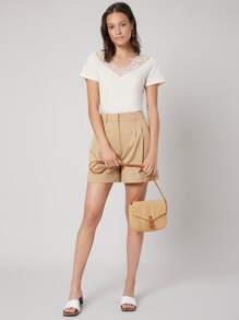 SHEIN Body estilo camiseta regular - Beis - Ver 5