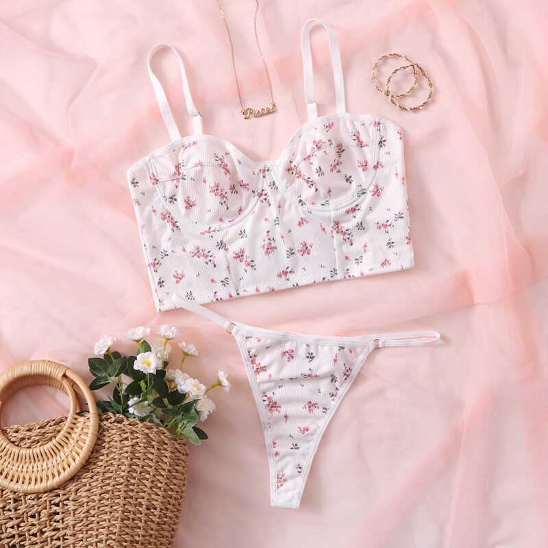 

Floral Push Up Lingerie Set, Multicolor