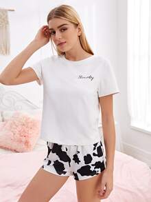 Sets Pijama Animal Dulce - Blanco y Negro - Ver 4