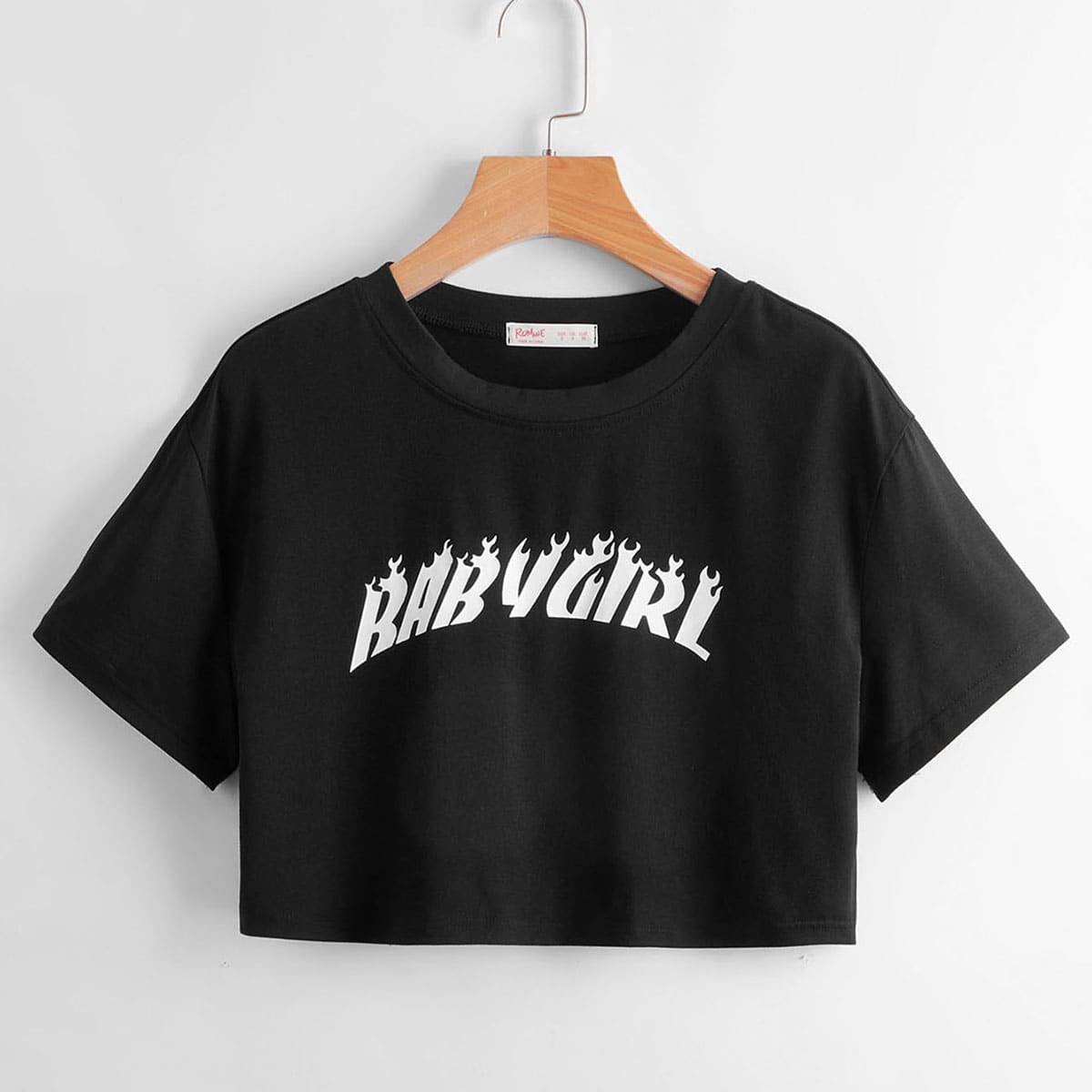 

Letter Crop Tee, Black