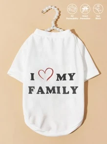 PETSIN Slogan Graphic Pet Tee - White - View 2