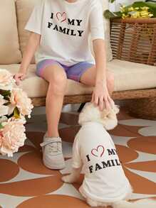 PETSIN Slogan Graphic Pet Tee - White - View 4