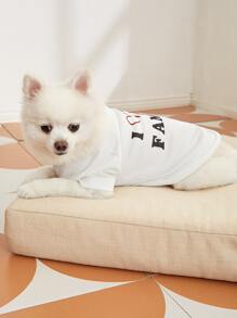 PETSIN Slogan Graphic Pet Tee - White - View 5