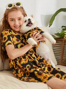 PETSIN Sunflower Print Pet Shirt - Multicolor - View 3