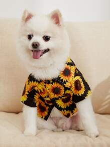 PETSIN Sunflower Print Pet Shirt - Multicolor - View 4