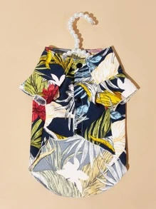 PETSIN Leaf Print Pet Shirt - Multicolor - View 5