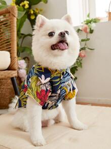 PETSIN Leaf Print Pet Shirt - Multicolor - View 6