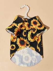 PETSIN Sunflower Print Pet Shirt - Multicolor - View 7