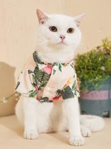 PETSIN Flower Print Pet Shirt - Multicolor - View 1