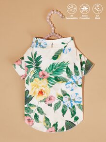 PETSIN Flower Print Pet Shirt - Multicolor - View 2