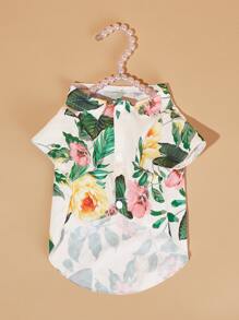 PETSIN Flower Print Pet Shirt - Multicolor - View 5