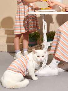 PETSIN Striped Pattern Pet Tank - Multicolor - View 4