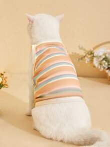 PETSIN Striped Pattern Pet Tank - Multicolor - View 7