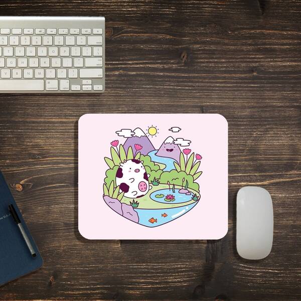 

Cartoon Graphic Mouse Pad, Pink