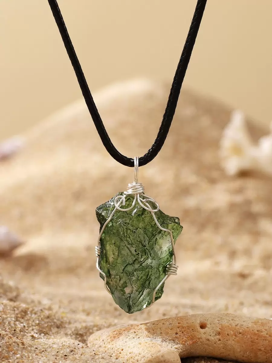 1 vòng cổ đá ngẫu nhiên - Màu xanh lam - Xem 1