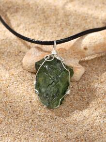 1 vòng cổ đá ngẫu nhiên - Màu xanh lam - Xem 3