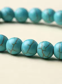 Phụ kiện trang sức tự làm hạt 8MM - Màu xanh lam - Xem 1