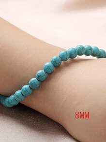 Phụ kiện trang sức tự làm hạt 8MM - Màu xanh lam - Xem 2