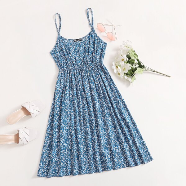 

Ditsy Floral Print Cami Dress, Blue