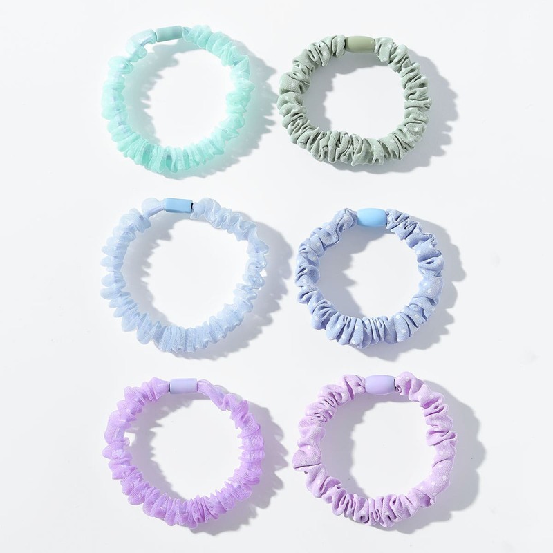 

6pcs Simple Hair Tie, Multicolor