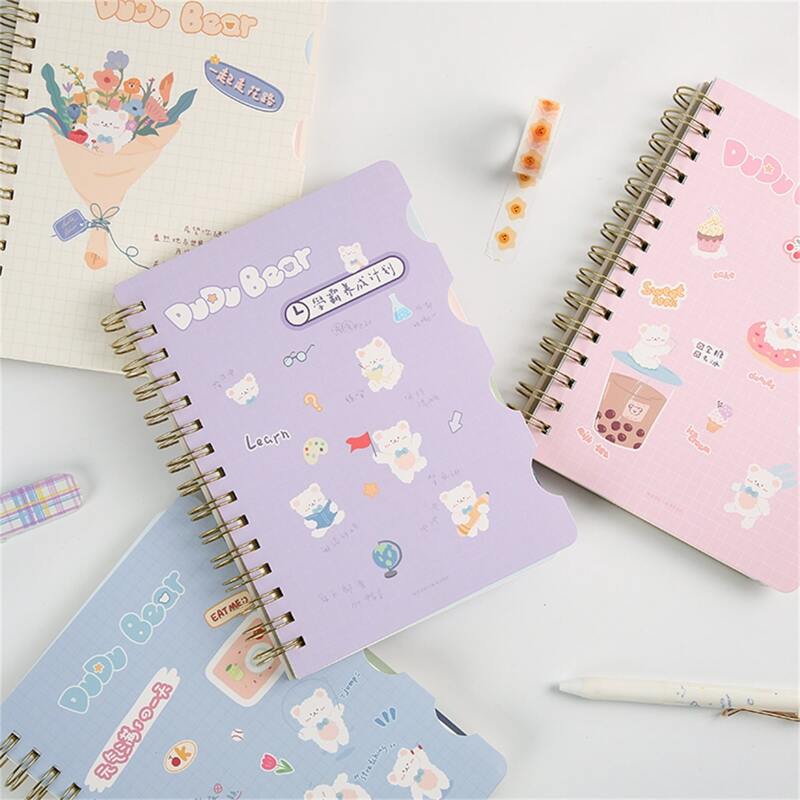 

1pc Random Cartoon Spiral Notebook, Multicolor