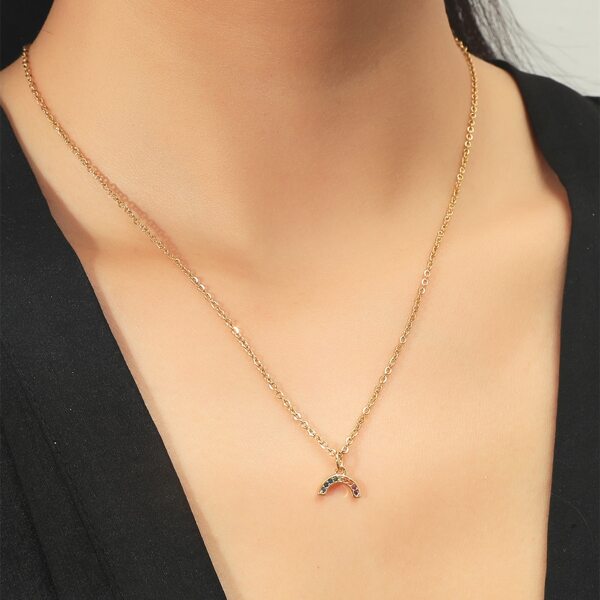 

18K Gold Plated Zircon Detail Necklace