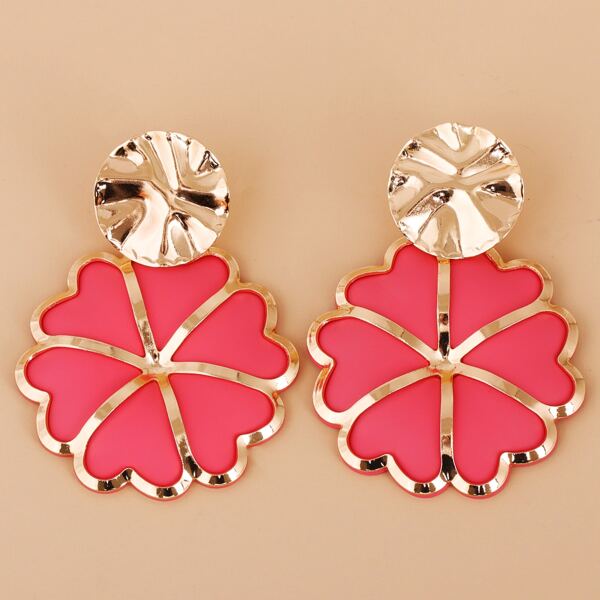 

Flower Drop Earrings, Multicolor