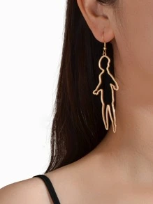 Pendientes con figura - Amarillo Oro - Ver 1