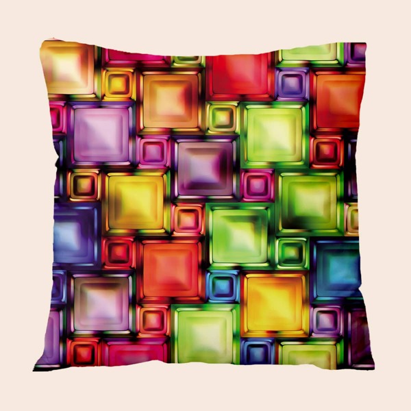 

Geometric Pattern Cushion Cover Without Filler, Multicolor