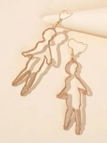 Pendientes con figura - Amarillo Oro - Ver 3