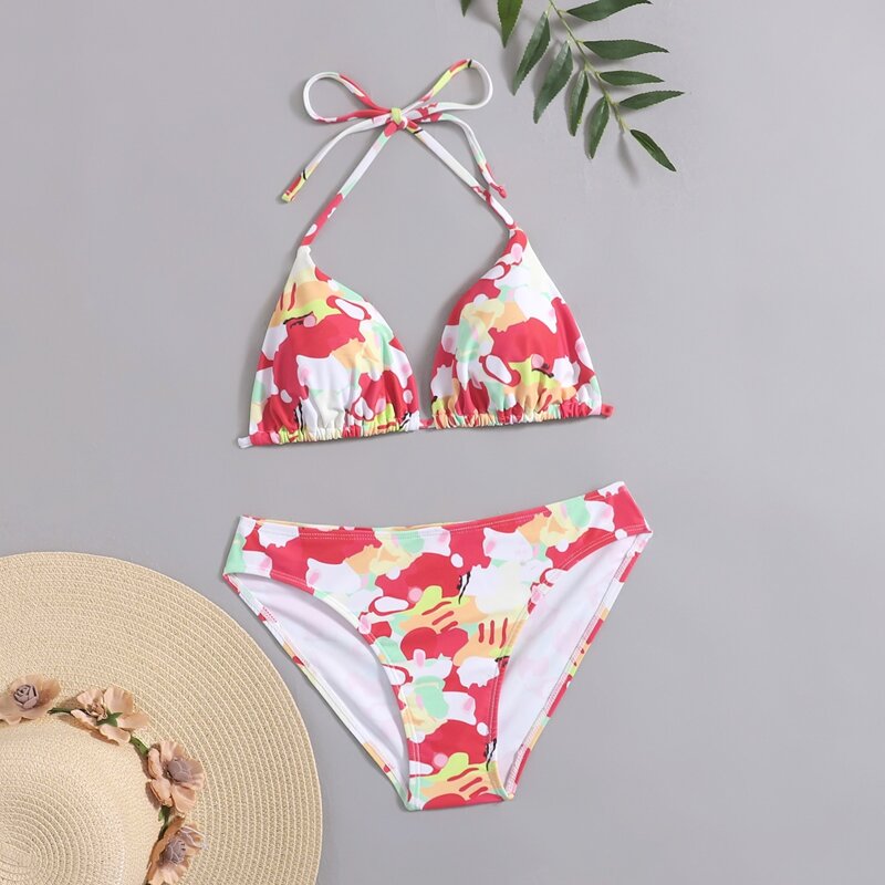 

All Over Print Bikini Swimsuit, Multicolor