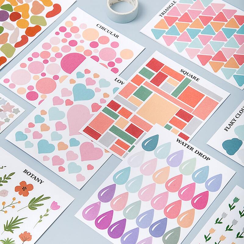 

5sheets Mixed Pattern Random Sticker, Multicolor