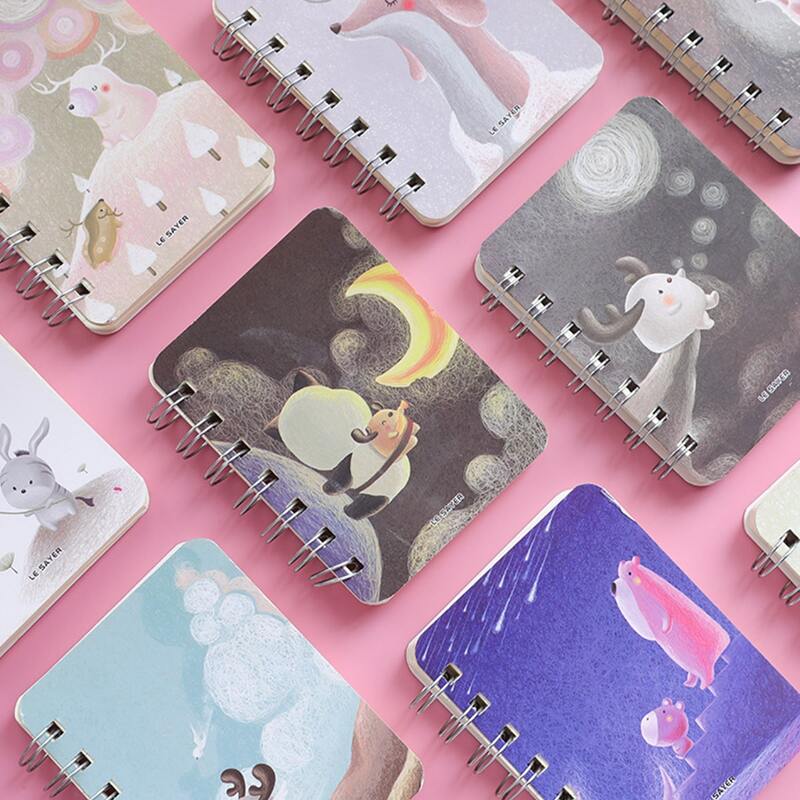 

1pc Cartoon Graphic Cover Random Spiral Notebook, Multicolor