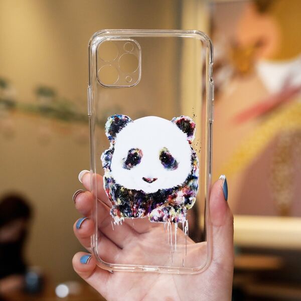 

Clear Panda Print Phone Case