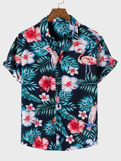 shein mens hawaiian shirts