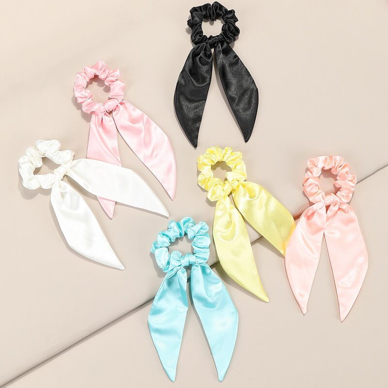 

6pcs Solid Hair Tie, Multicolor